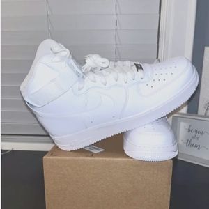 Men's Nike air force 1 triple white, High Tops
